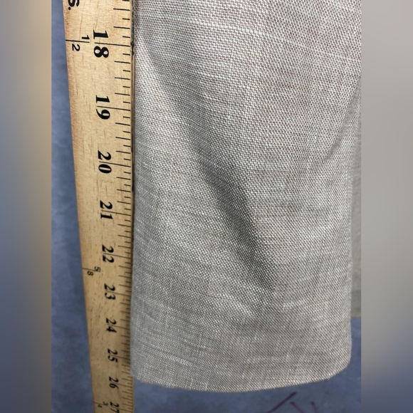 Stafford Blazer Men 48R Solid 2 Button Ivory Oatmeal Blazet Vented‎ Linen Wool - Picture 9 of 10